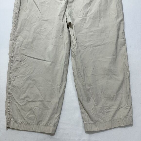 Chico's 2 Women's Large Khaki Beige Capri Pants 20" Inseam Stretch Lightweight - Picture 11 of 16